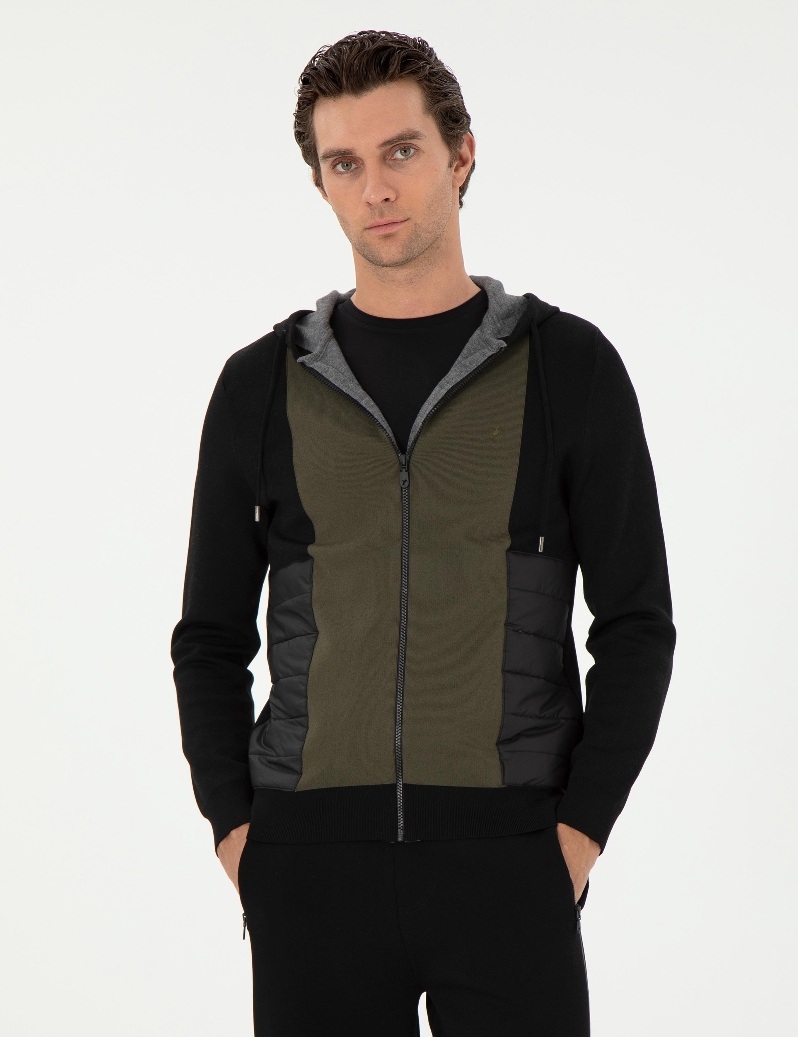 Siyah Regular Fit Triko Hırka - 50292502013