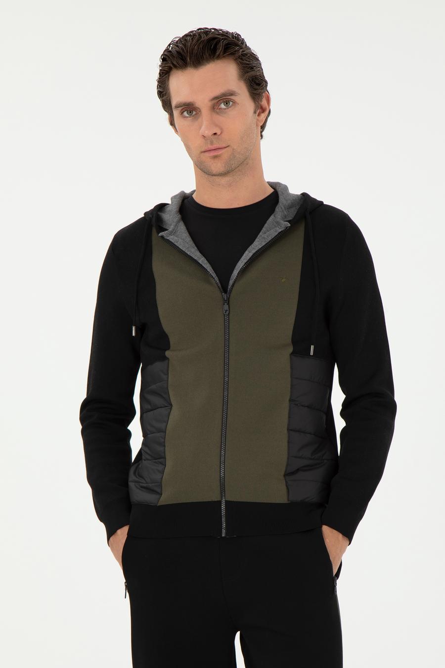 Siyah Regular Fit Triko Hırka - 50292502013