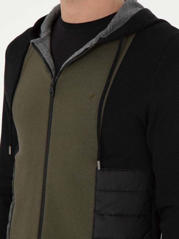 Siyah Regular Fit Triko Hırka