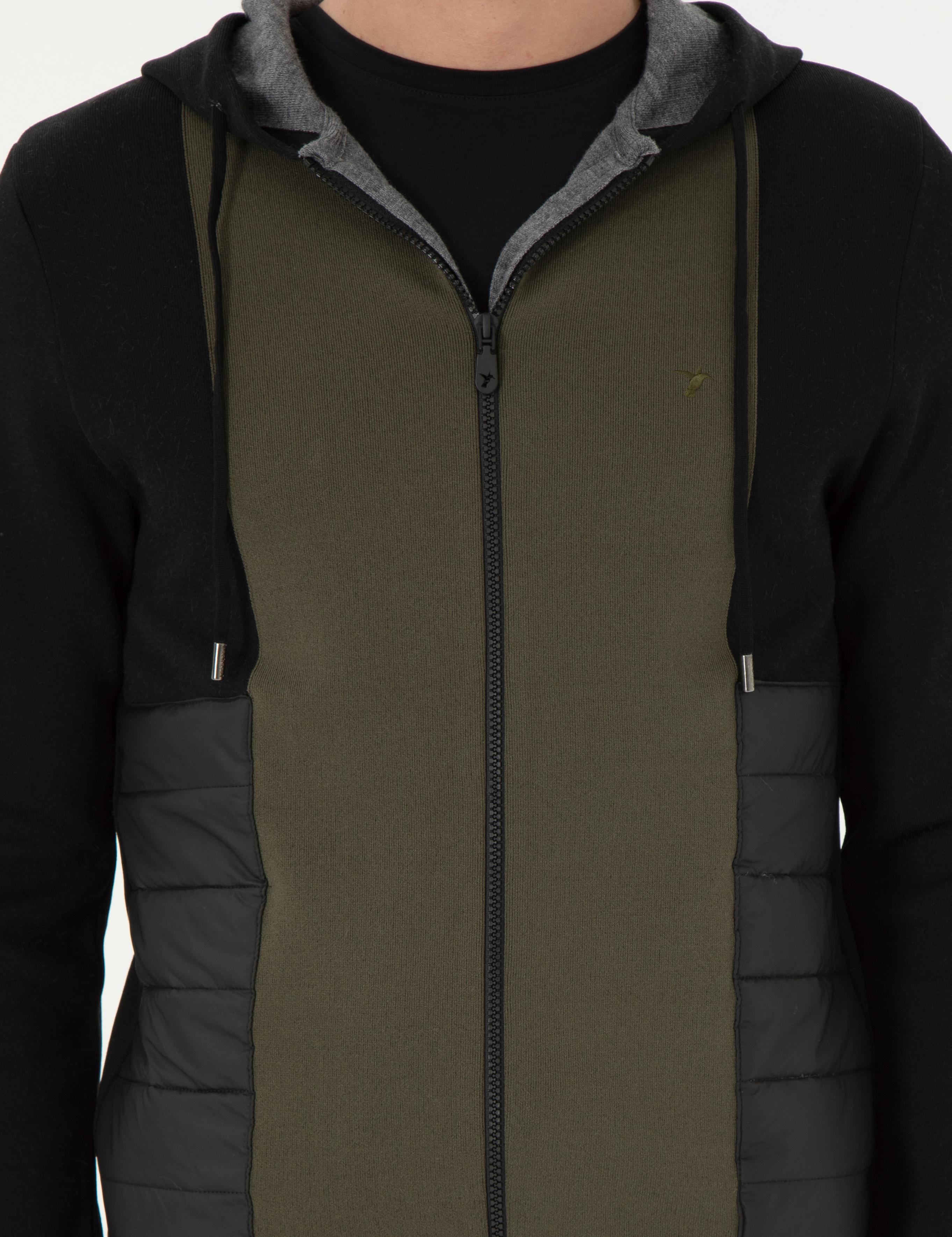 Siyah Regular Fit Triko Hırka - 50292502013