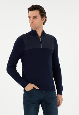 Lacivert Slim Fit Kazak
