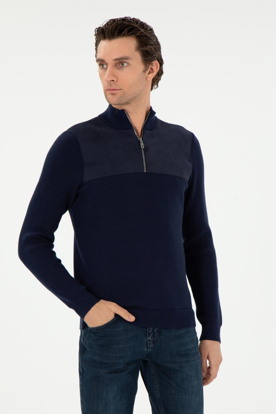 Lacivert Slim Fit Kazak - 50292483013