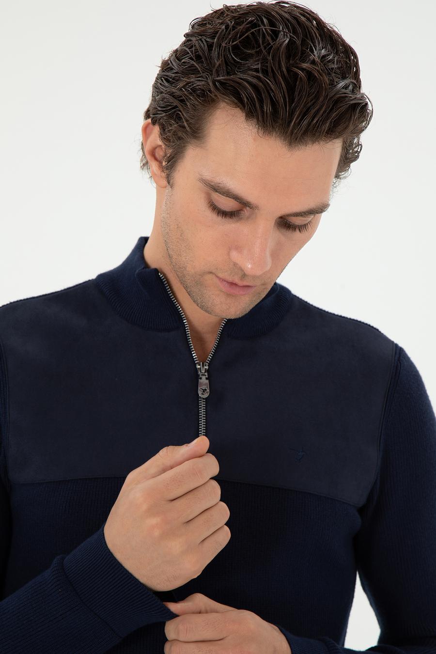 Lacivert Slim Fit Kazak - 50292483013