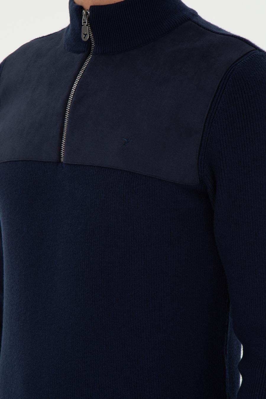 Lacivert Slim Fit Kazak - 50292483013