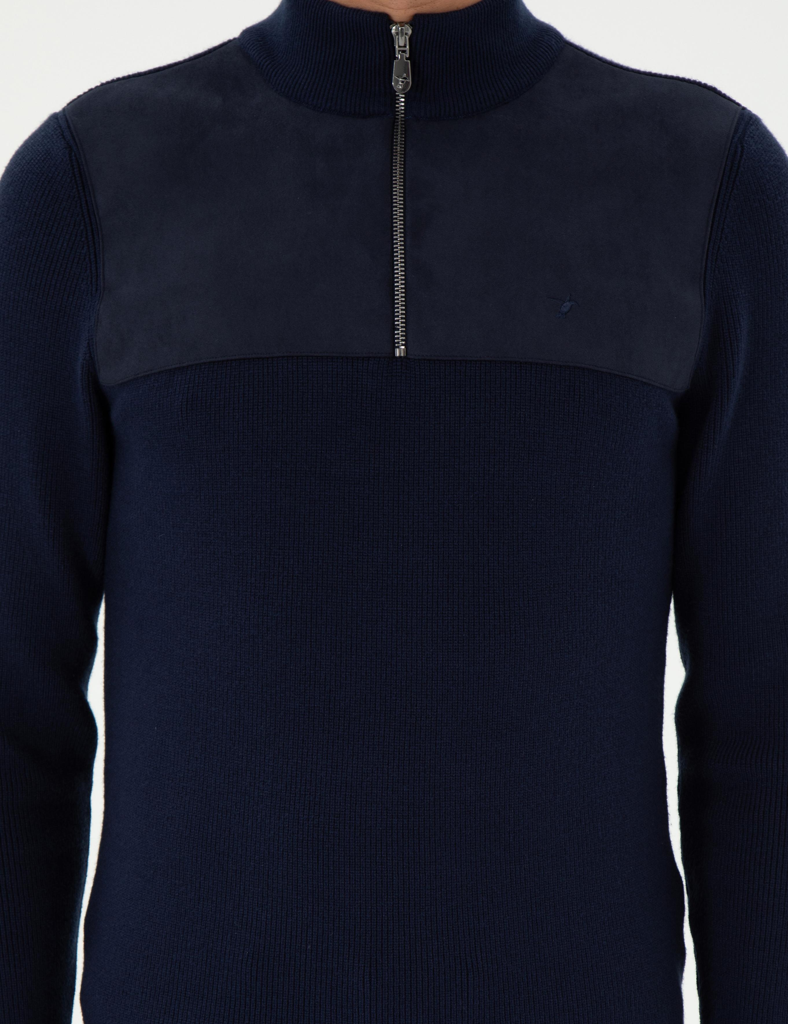Lacivert Slim Fit Kazak - 50292483013