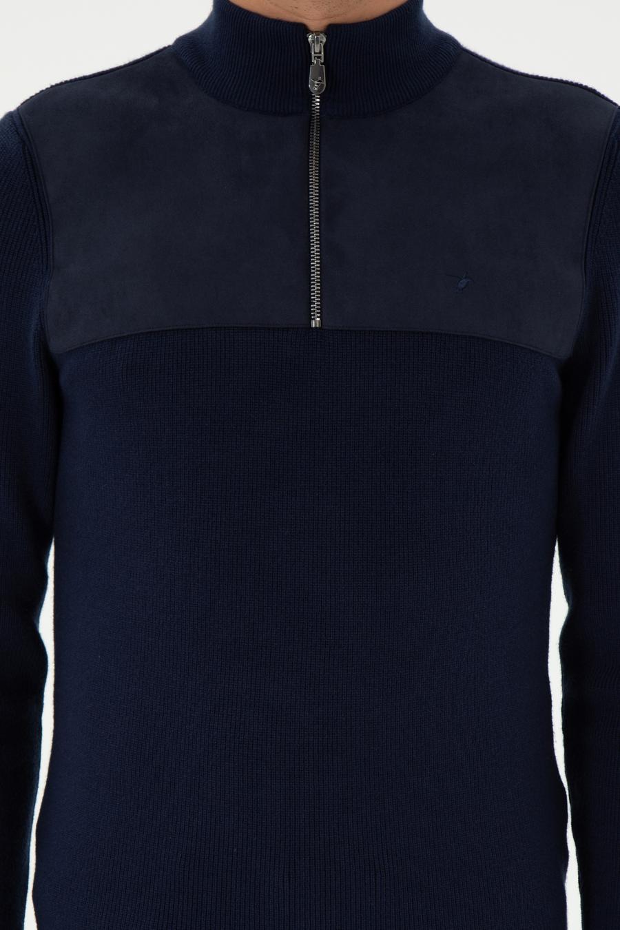 Lacivert Slim Fit Kazak - 50292483013