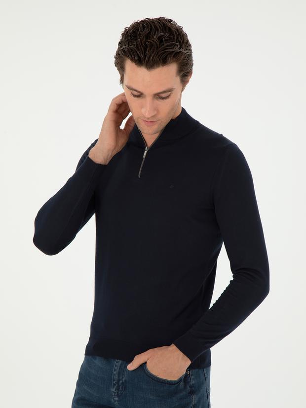 Lacivert Regular Fit Basic Kazak