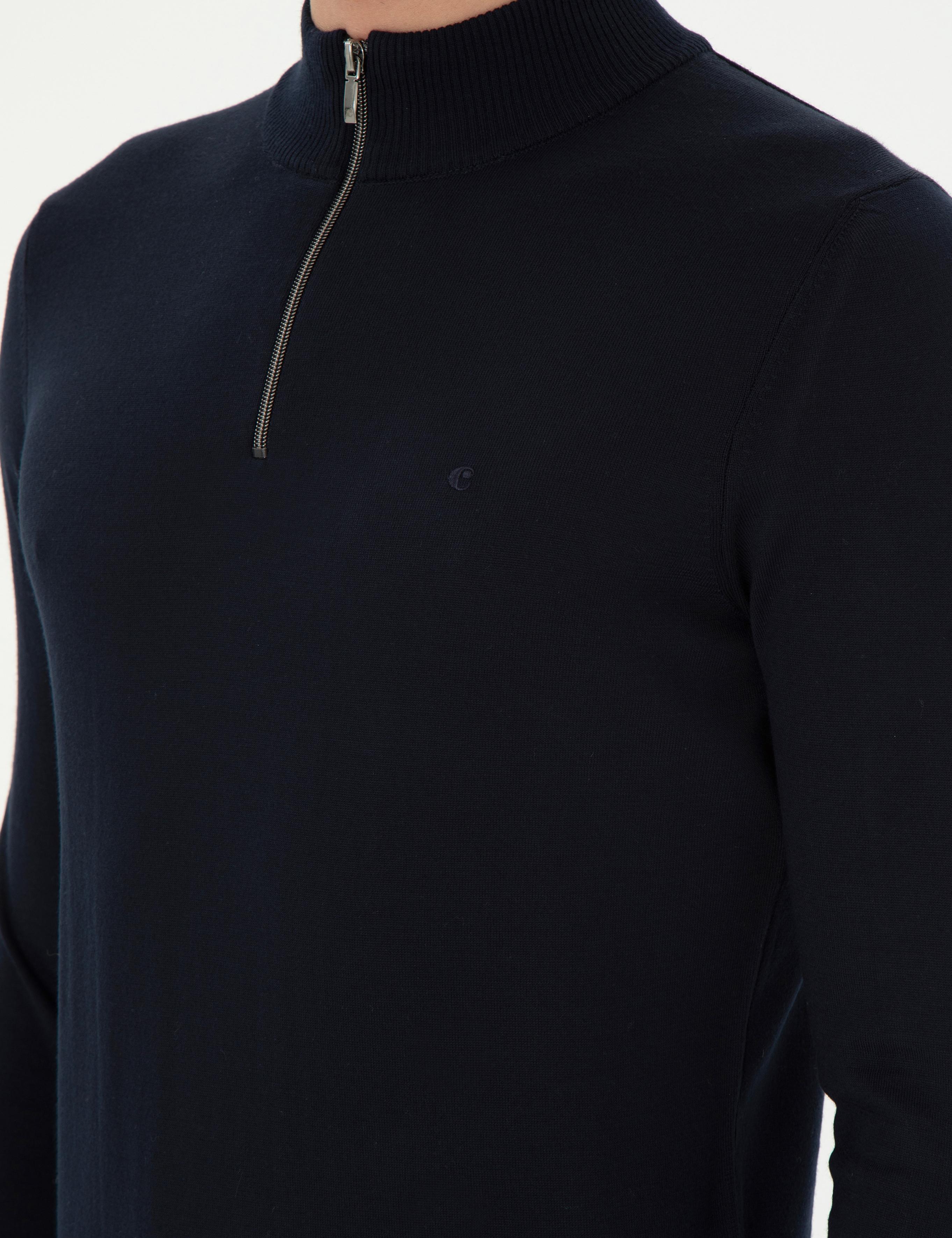 Lacivert Regular Fit Basic Kazak - 50296487005