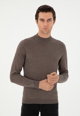 Vizon Slim Fit Kaşmir İpek Karışımlı Çeyrek Balıkçı Yaka Triko Kazak