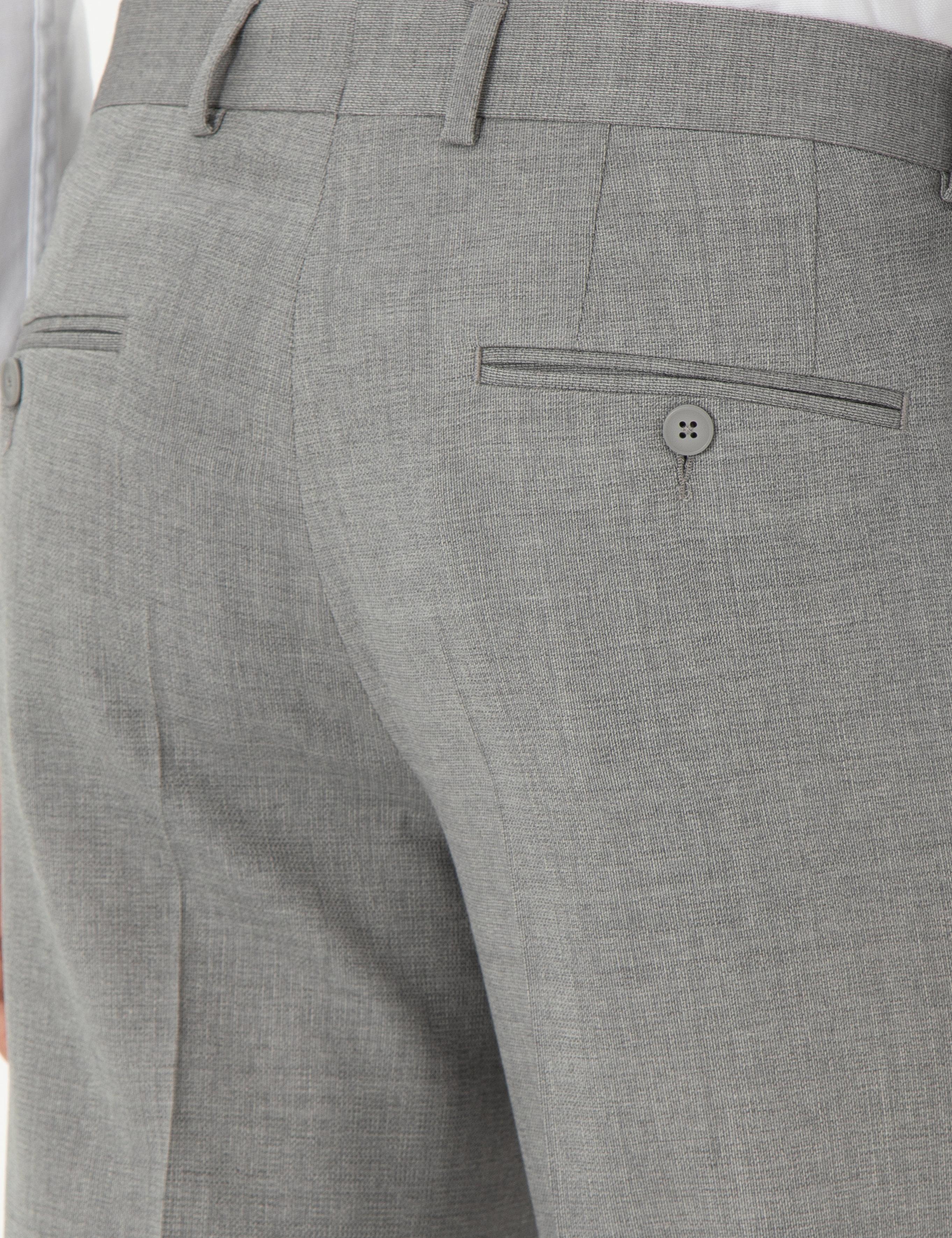 Gri Slim Fit Yün Klasik Pantolon - 50305818004