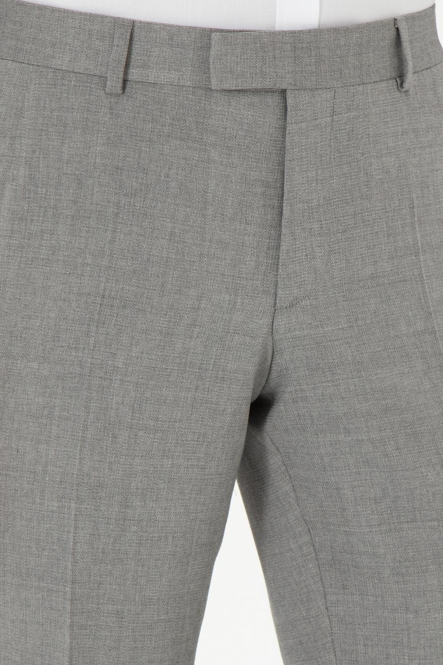 Gri Slim Fit Yün Klasik Pantolon - 50305818004
