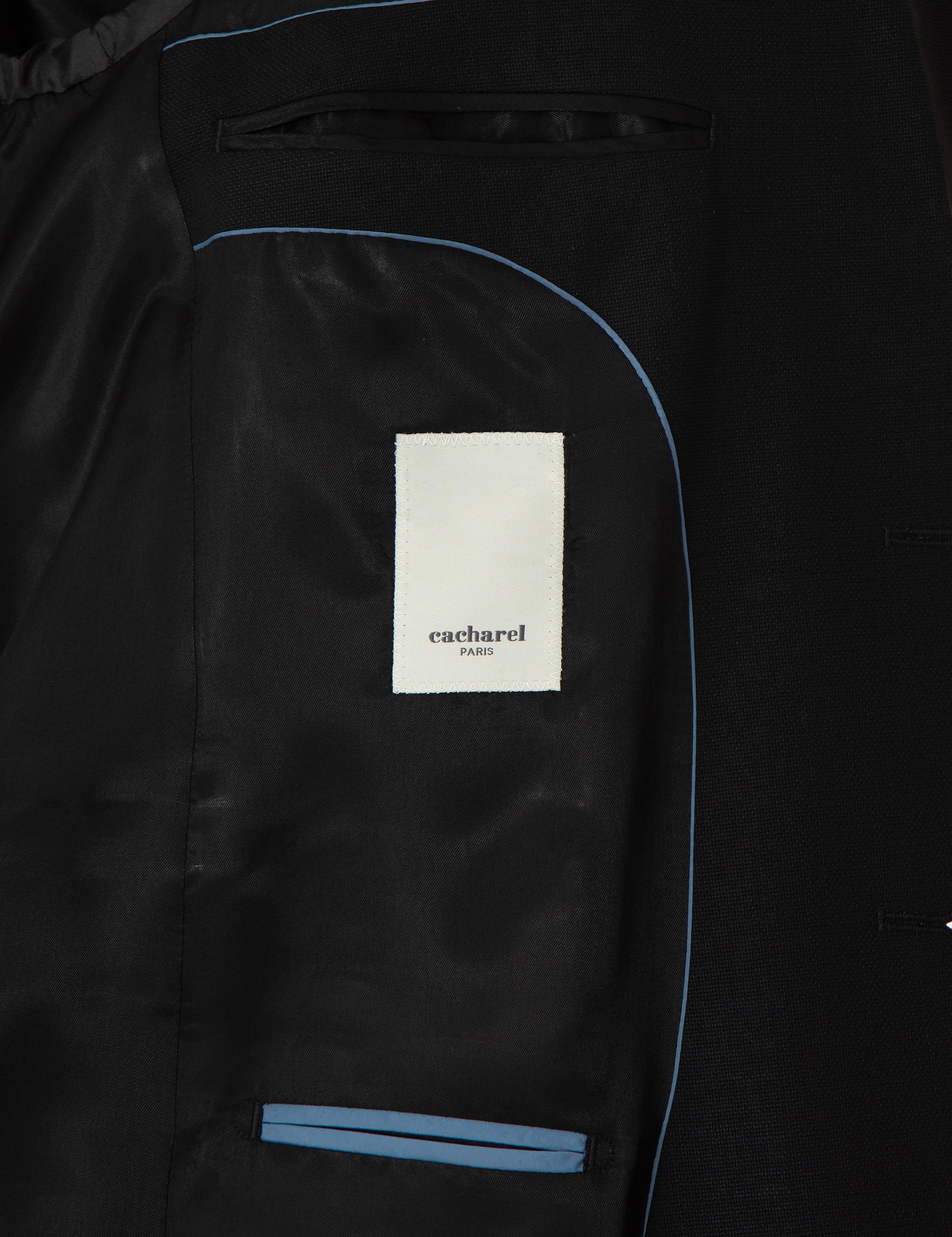 Siyah Slim Fit Yün Karışımlı Klasik Ceket - 50306044026
