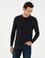 Lacivert Slim Fit Kaşmir İpek Karışımlı Bisiklet Yaka Triko Kazak