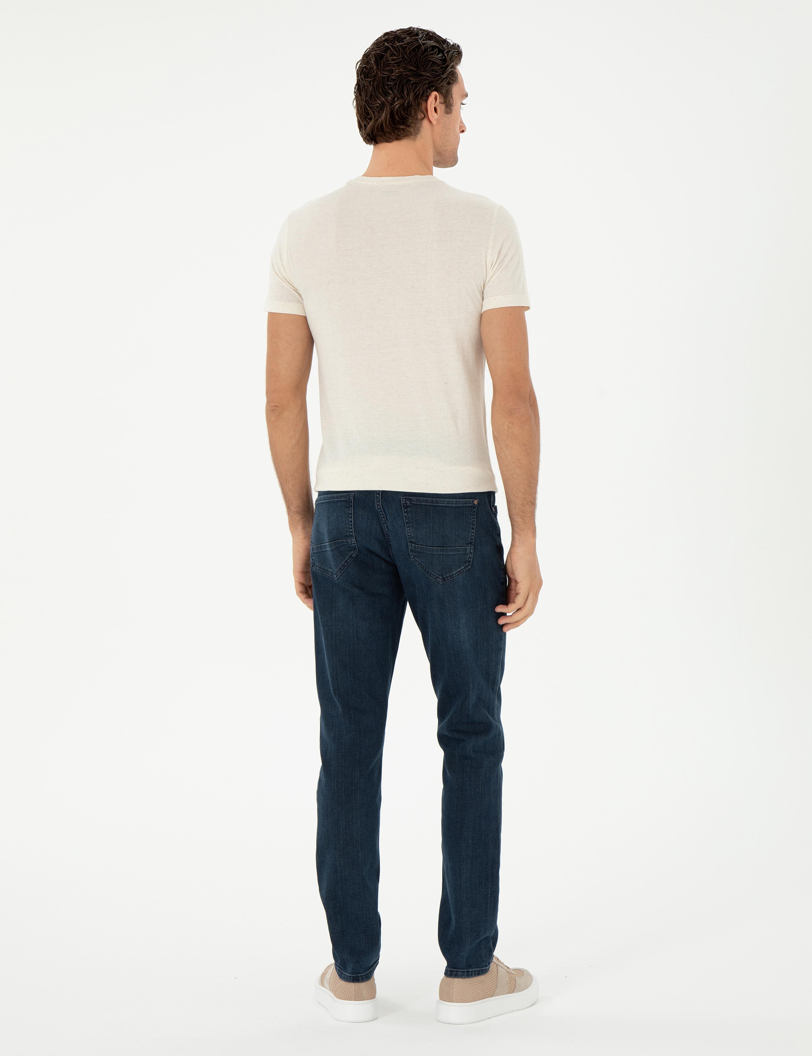 Lacivert Slim Fit Pamuk Karışımlı Jean Pantolon - 50309095062