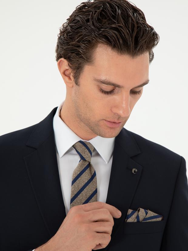 Koyu Lacivert Slim Fit Klasik Takım Elbise