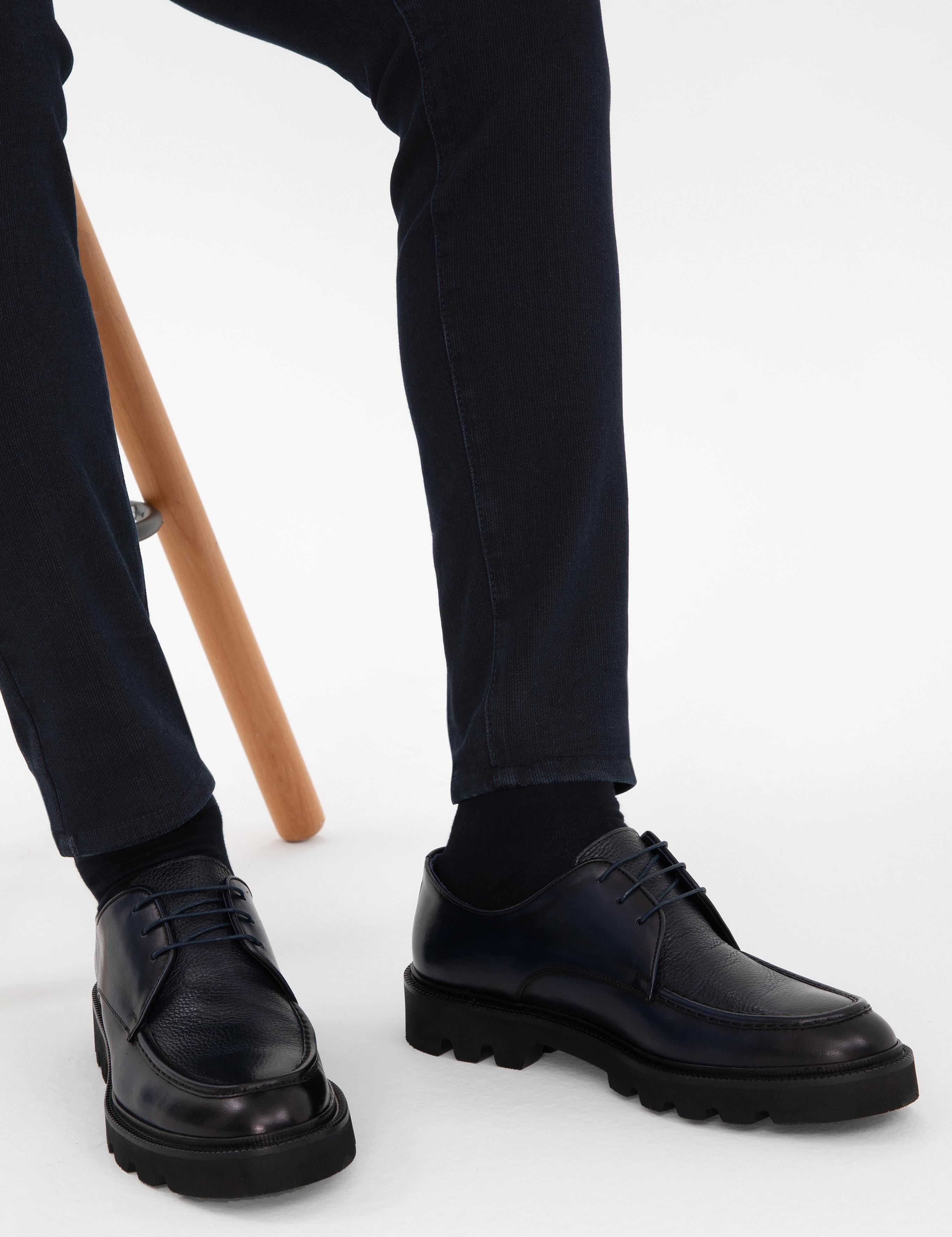 Lacivert Eva Taban %100 Deri Smart Casual Ayakkabı - 50295678013