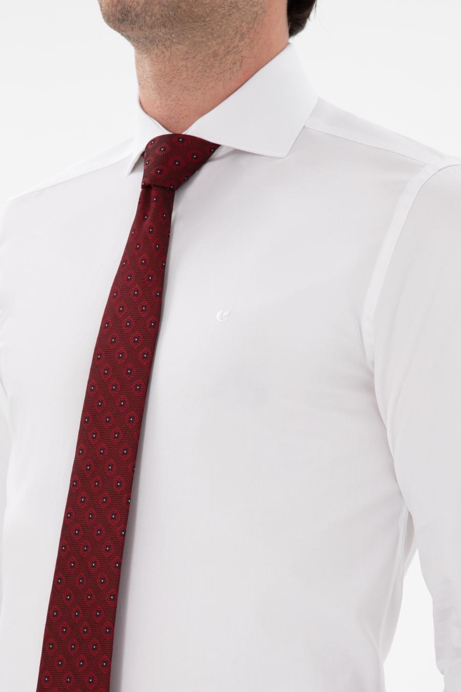 Beyaz Slim Fit İtalyan Yaka Klasik Gömlek - 50305851024