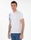 Beyaz Slim Fit Bisiklet Yaka Desenli T-shirt