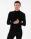 Siyah Slim Fit Yün Karışımlı Yarım Balıkçı Yaka Basic Triko Kazak