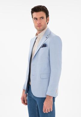 Açık Mavi Slim Fit Spor Ceket