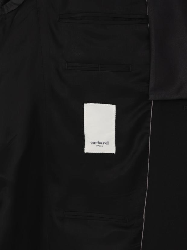 Siyah Slim Fit Yün Karışımlı Yelekli Smokin Dmatlık