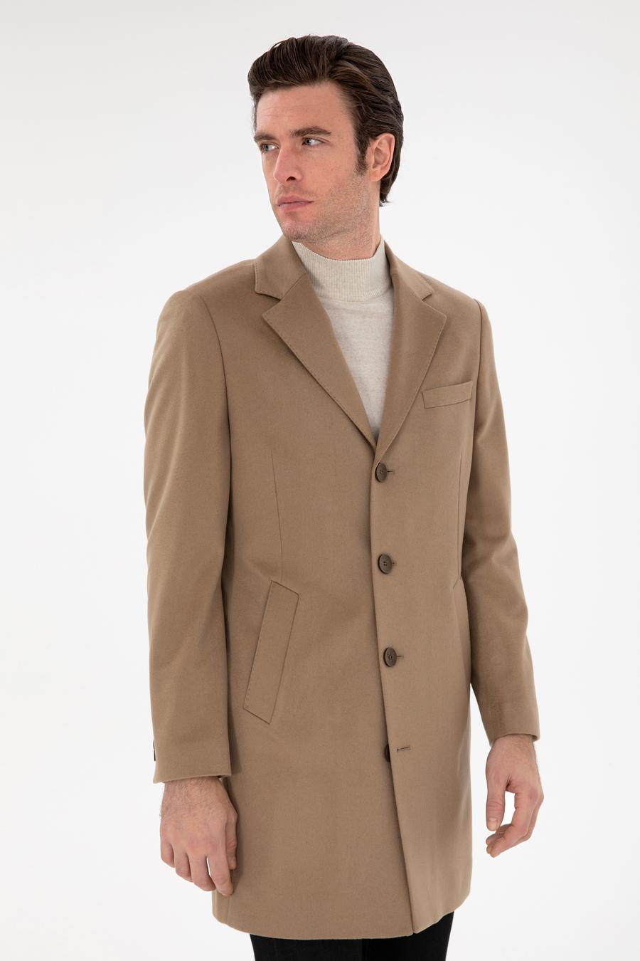 Camel Slim Fit Palto - 50293726013