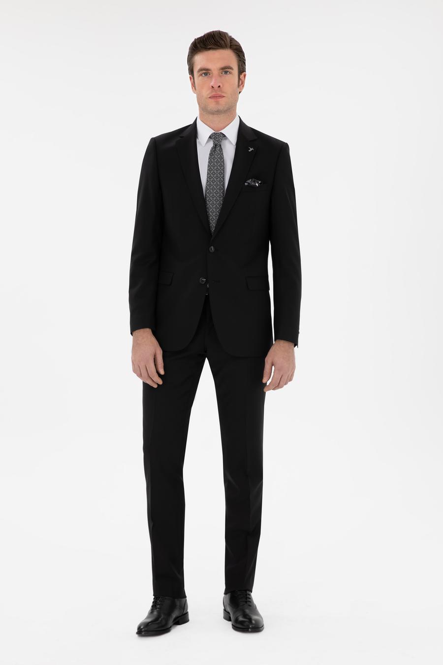 Siyah Slim Fit Ceket - 50292529052