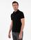 Siyah Slim Fit Pamuk Karışımlı Polo Yaka Cepli T-shirt