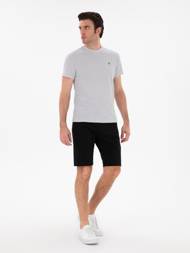 Siyah Slim Fit Günlük Şort