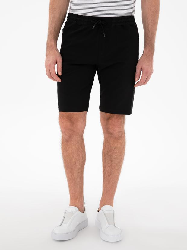 Siyah Slim Fit Günlük Şort