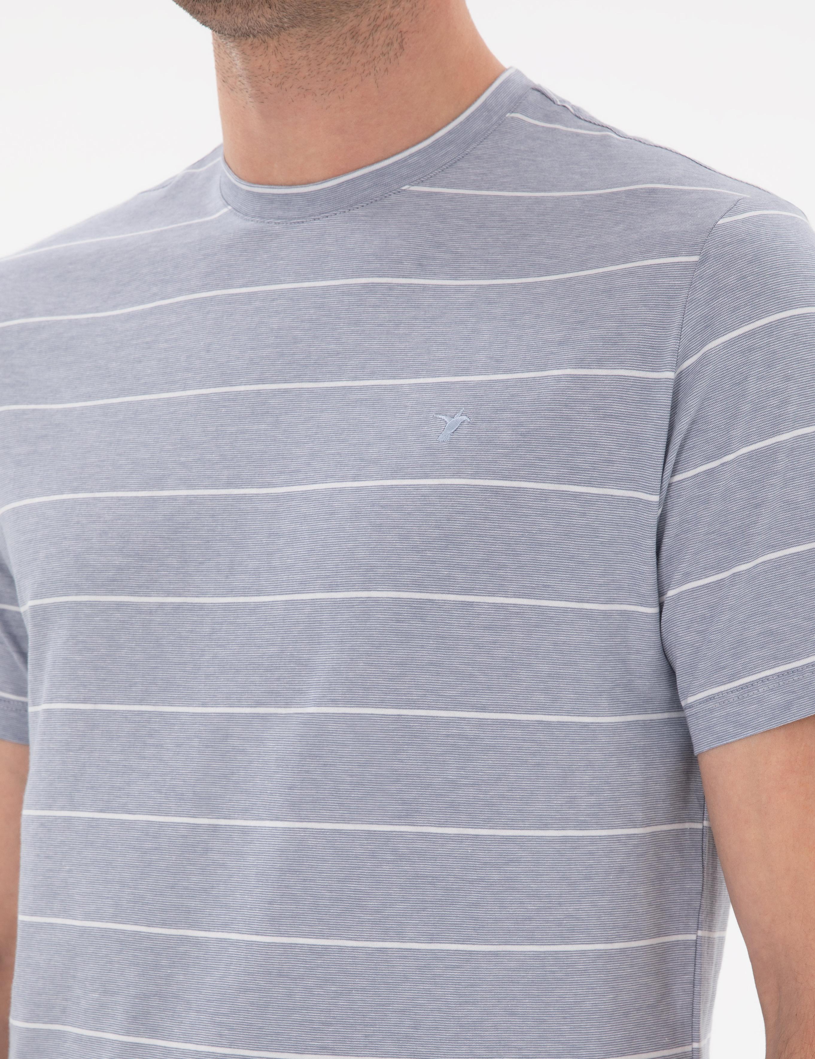 Mavi Regular Fit Bisiklet Yaka Çizgili T-shirt - 50301352014