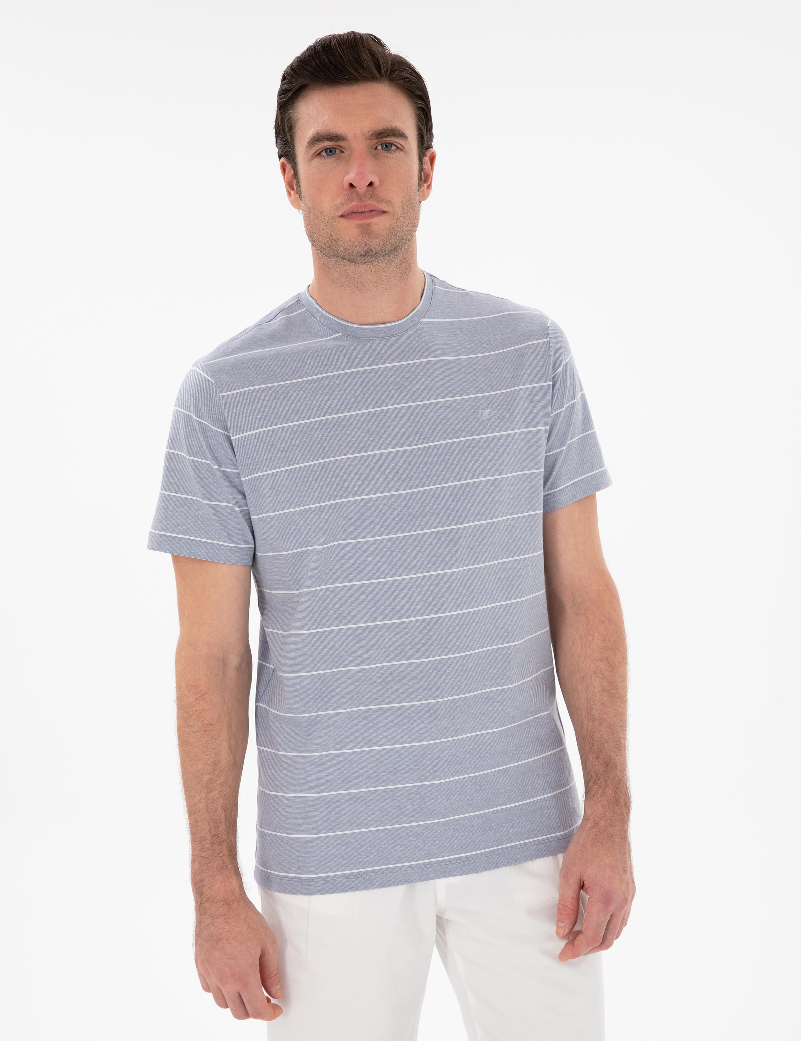 Mavi Regular Fit Bisiklet Yaka Çizgili T-shirt - 50301352014
