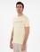 Sarı Regular Fit Bisiklet Yaka Desenli T-shirt