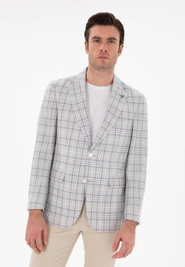 Beyaz Slim Fit Ceket