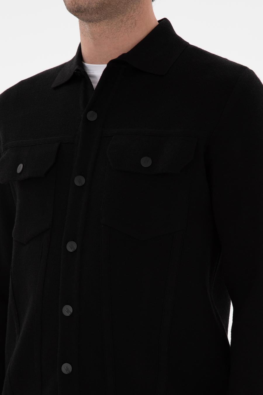 Siyah Regular Fit Triko Hırka - 50291621001