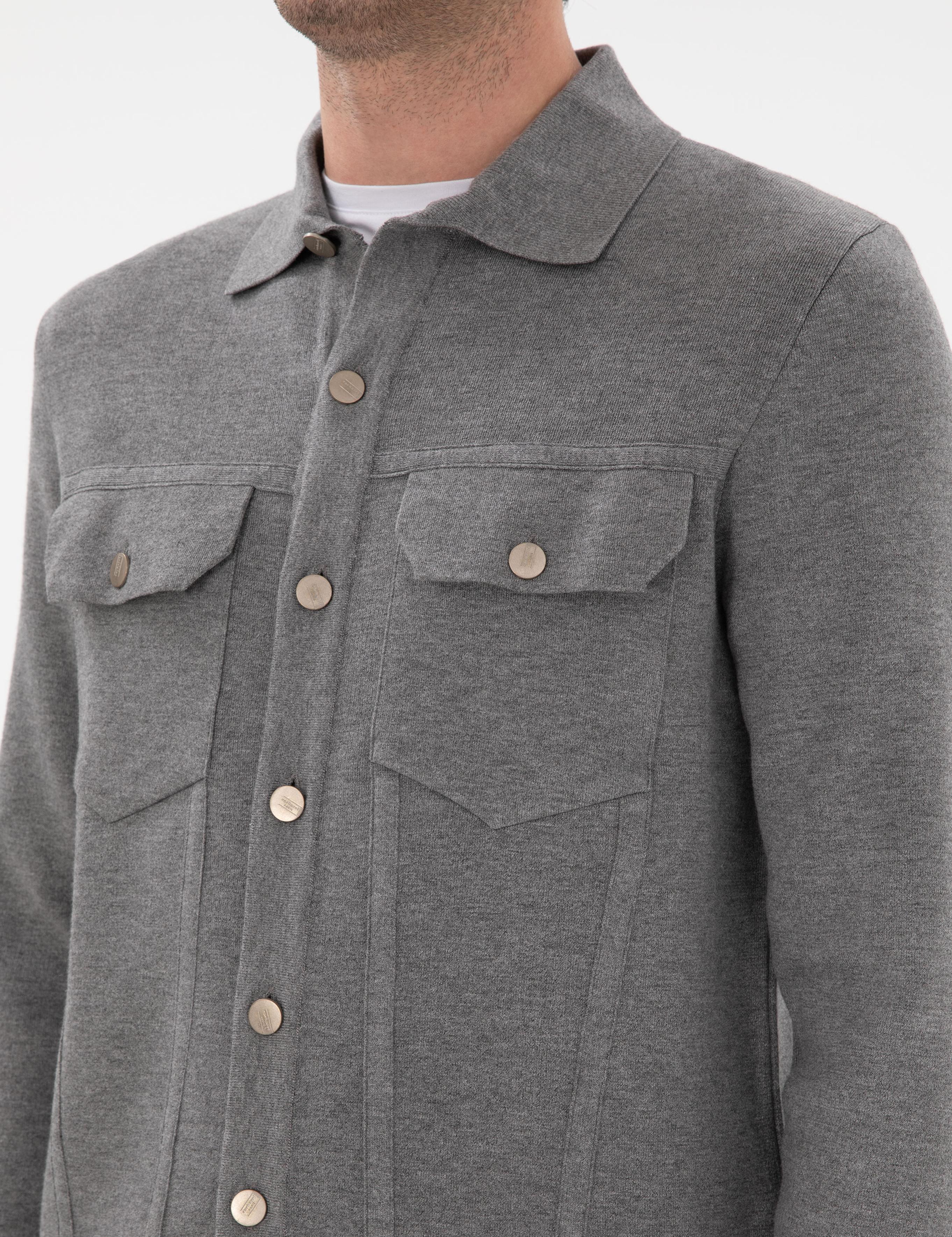 Gri Regular Fit Triko Hırka - 50291621020