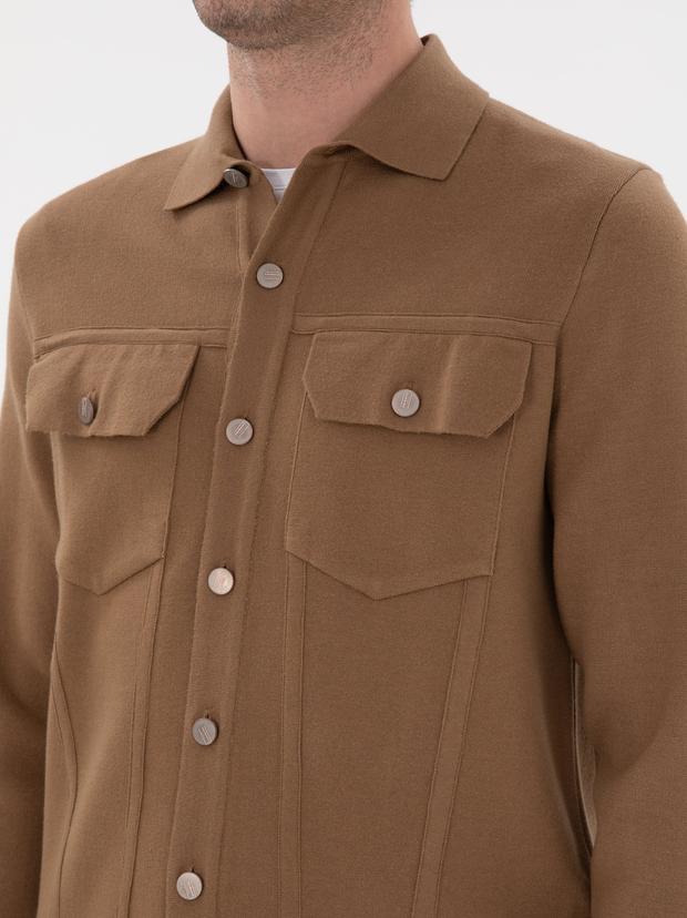 Camel Regular Fit Triko Hırka