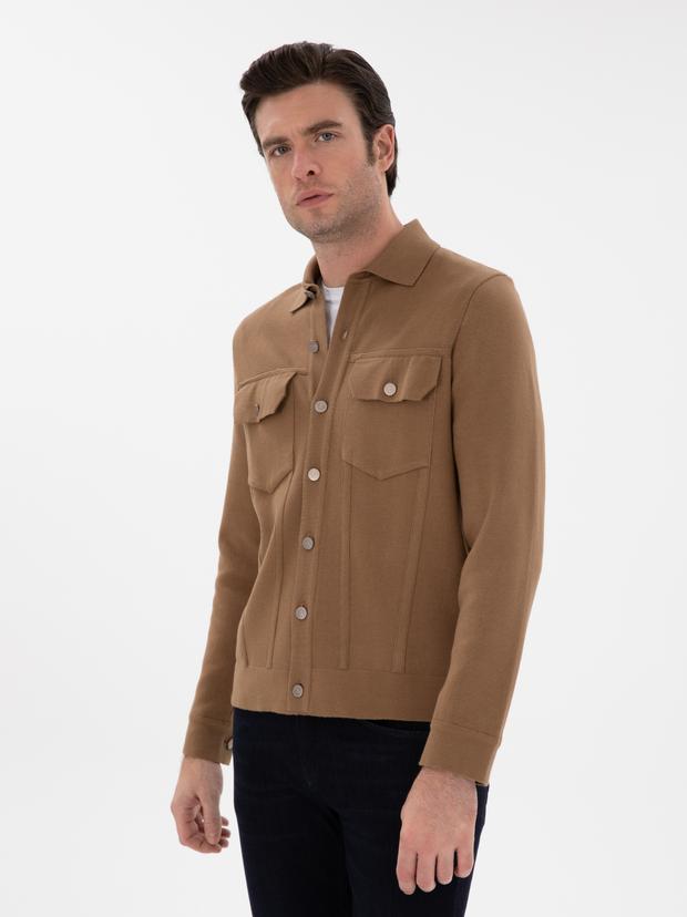 Camel Regular Fit Triko Hırka