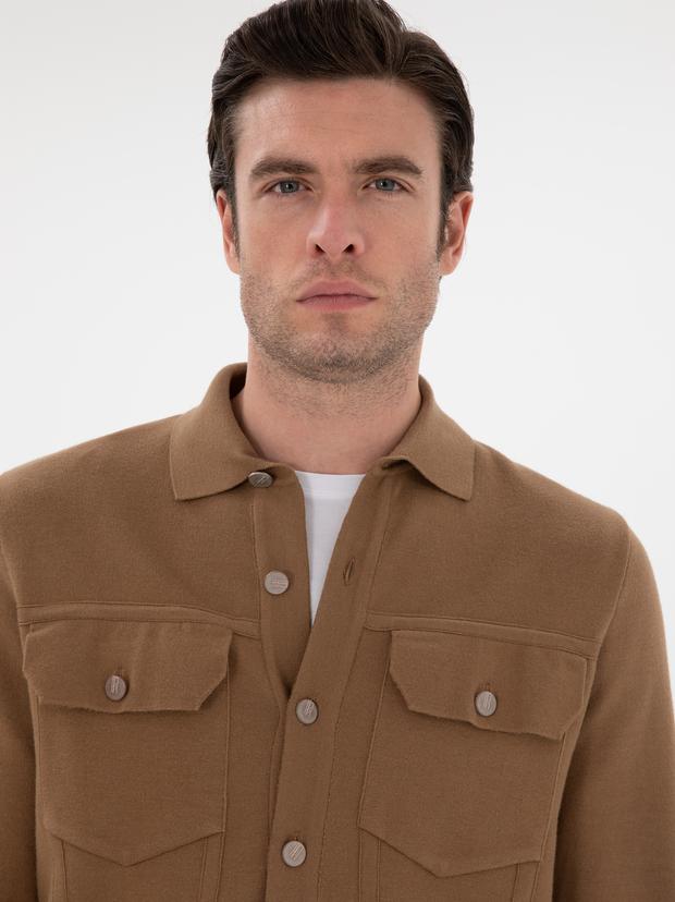 Camel Regular Fit Triko Hırka