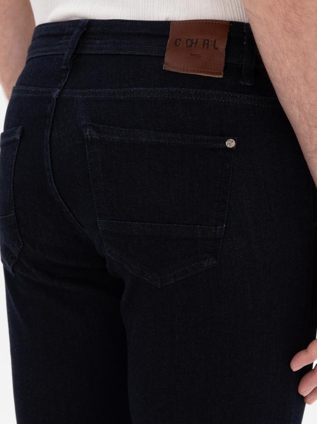 Lacivert Slim Fit Pamuk Karışımlı Jean Pantolon