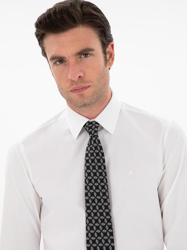 Beyaz Slim Fit Pamuklu Oxford Gömlek