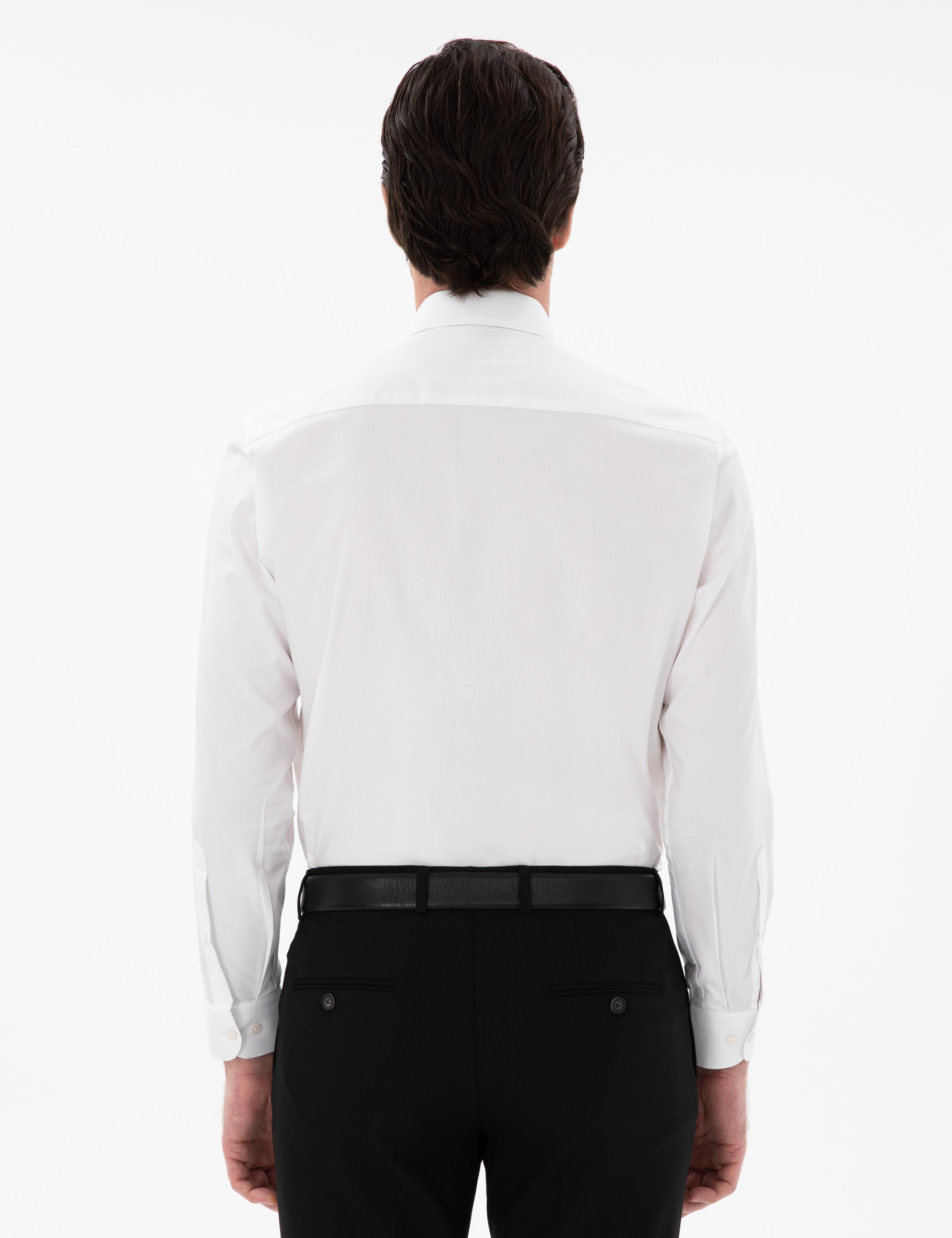 Beyaz Slim Fit Pamuklu Oxford Gömlek - 50304497215