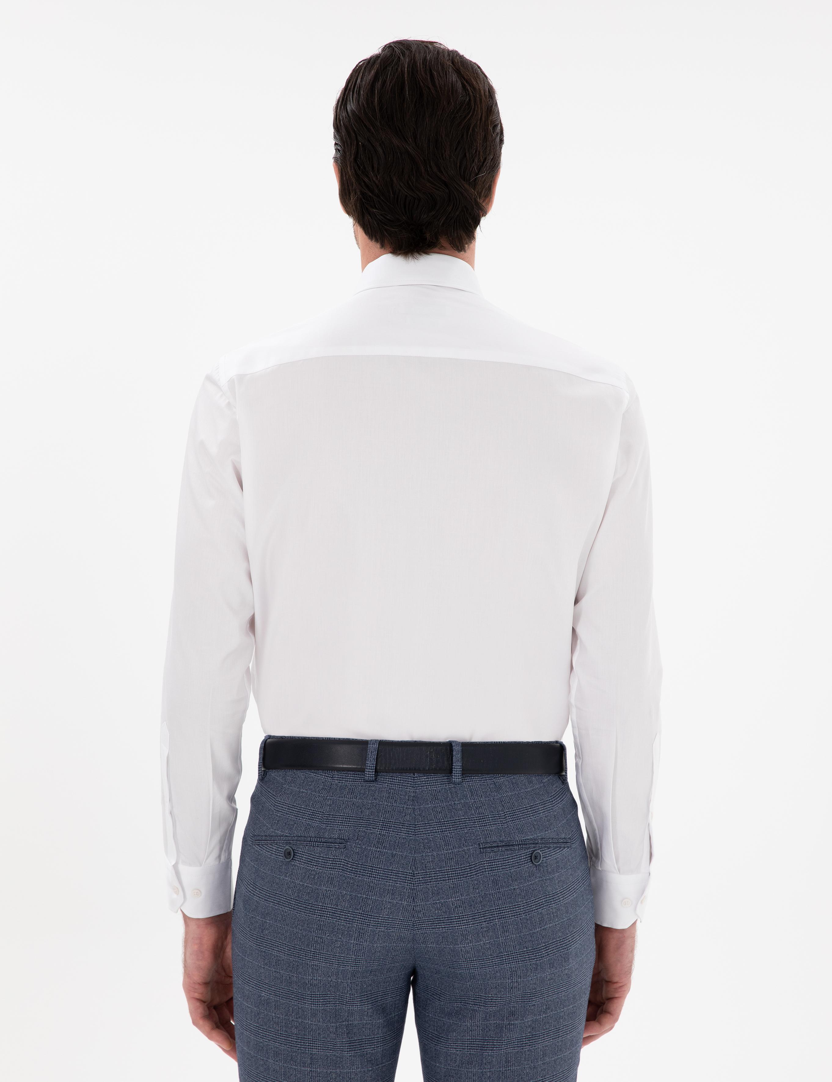 Beyaz Slim Fit Pamuklu Klasik Yaka Basic Gömlek - 50311078005
