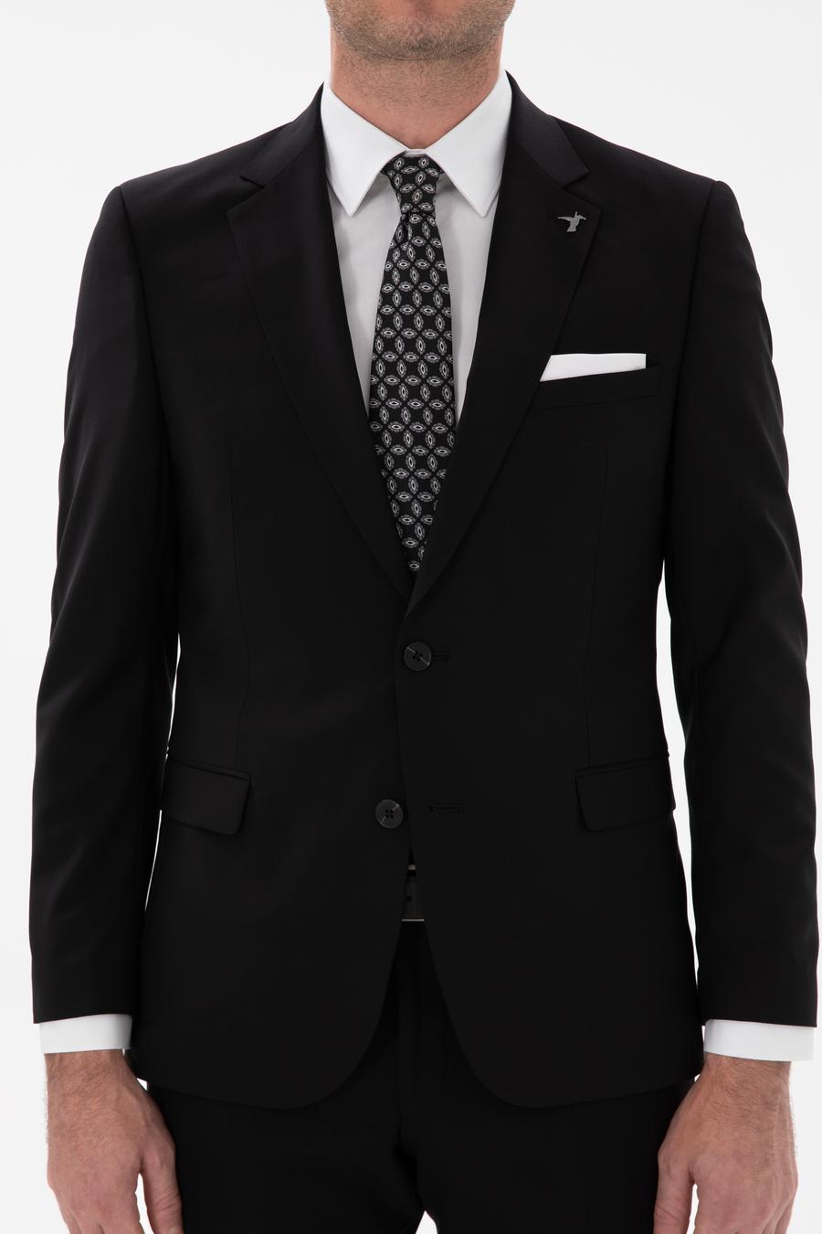 Siyah Slim Fit Ceket - 50284763044