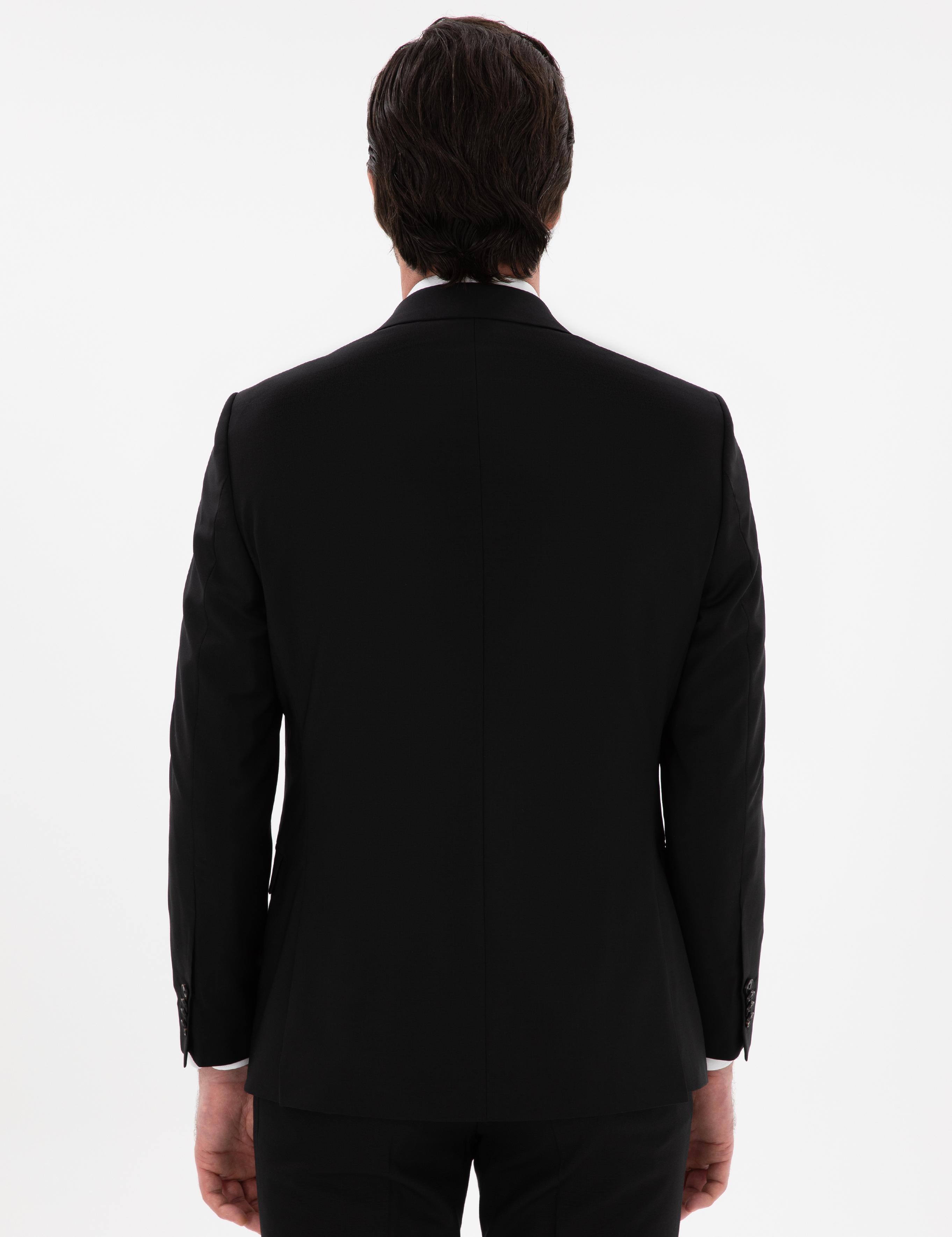 Siyah Slim Fit Ceket - 50284763044