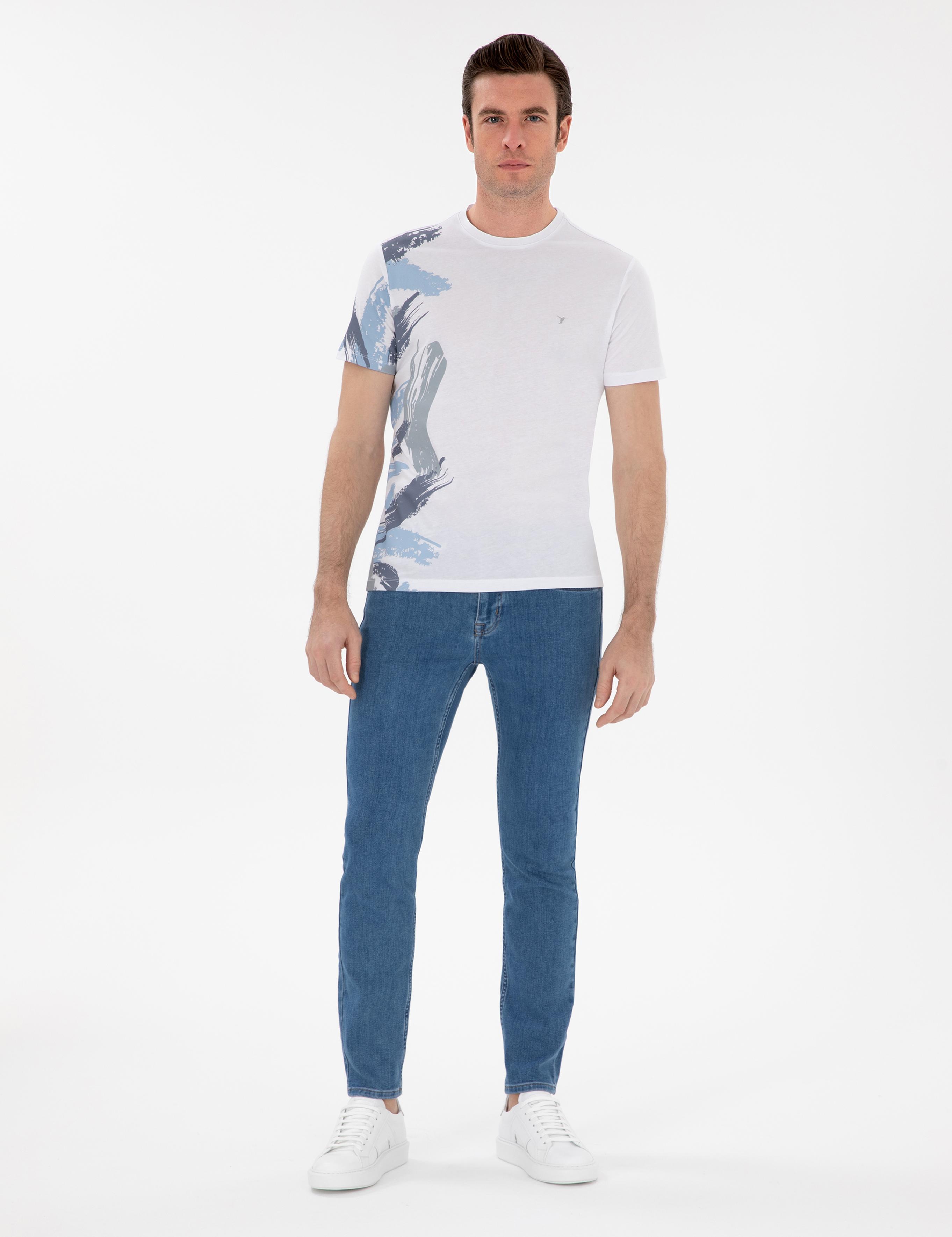 Açık Mavi Slim Fit Pamuklu Esnek Jean Pantolon - 50309084097