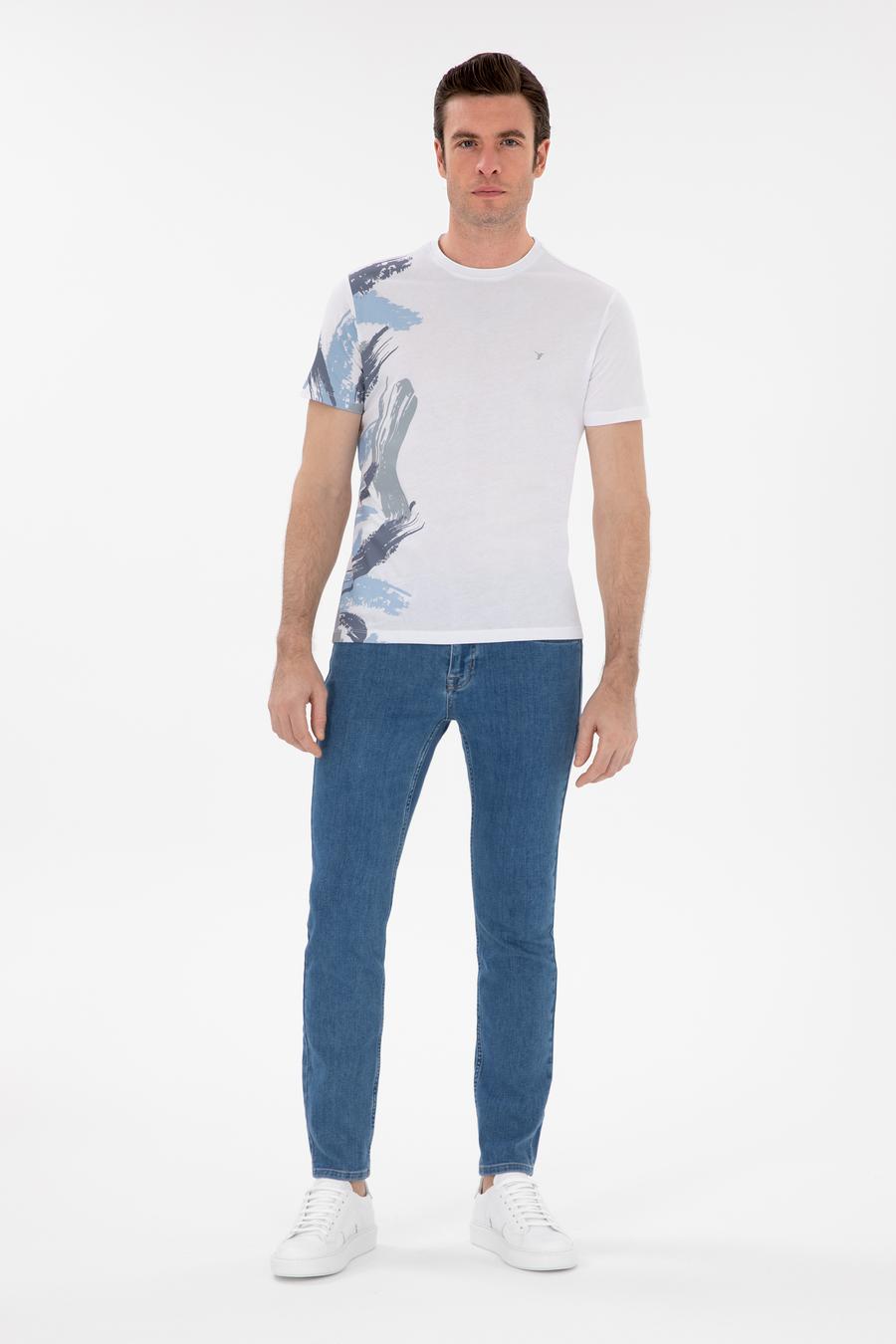 Açık Mavi Slim Fit Pamuklu Esnek Jean Pantolon - 50309084097