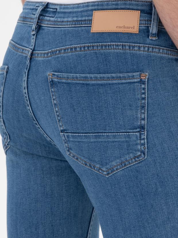 Açık Mavi Slim Fit Pamuklu Esnek Jean Pantolon
