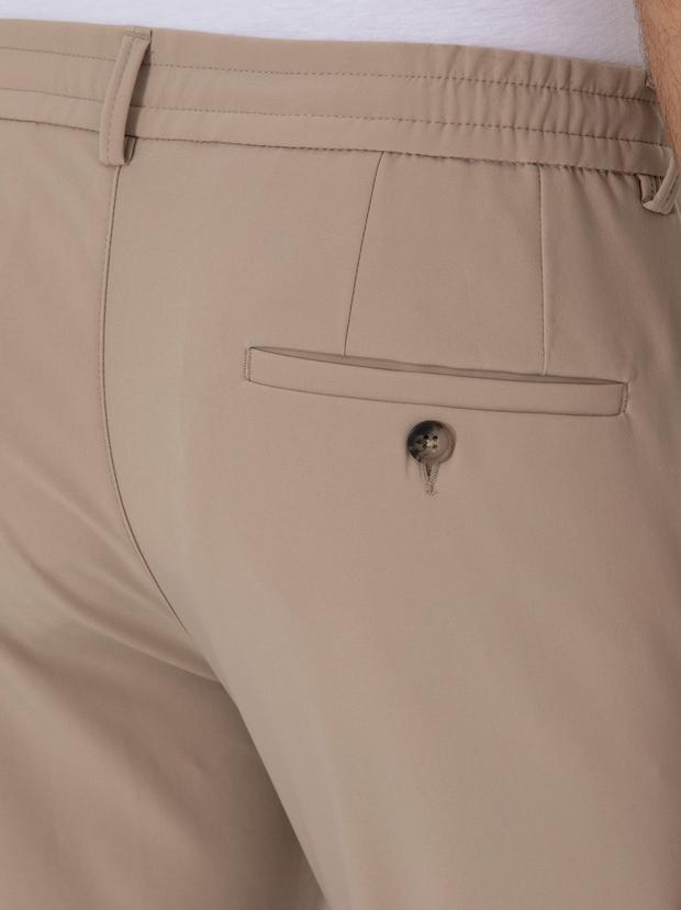 Vizon Slim Fit Beli Bağcıklı Esnek Klasik Pantolon
