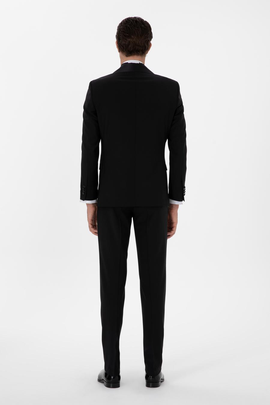 Siyah Slim Fit Yün Karışımlı Smokin Dmatlık - 50304109011